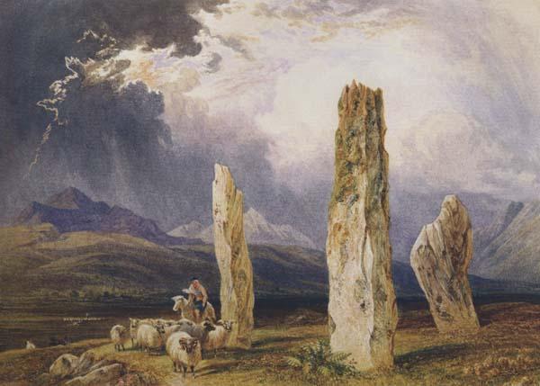 William Andrews Nesfield Druidical Temple at Tormore,isle of Arran (mk47) Sweden oil painting art